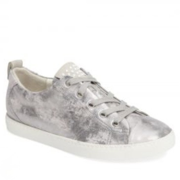 PAUL GREEN brushed silver pearl sneakers 6.5 9